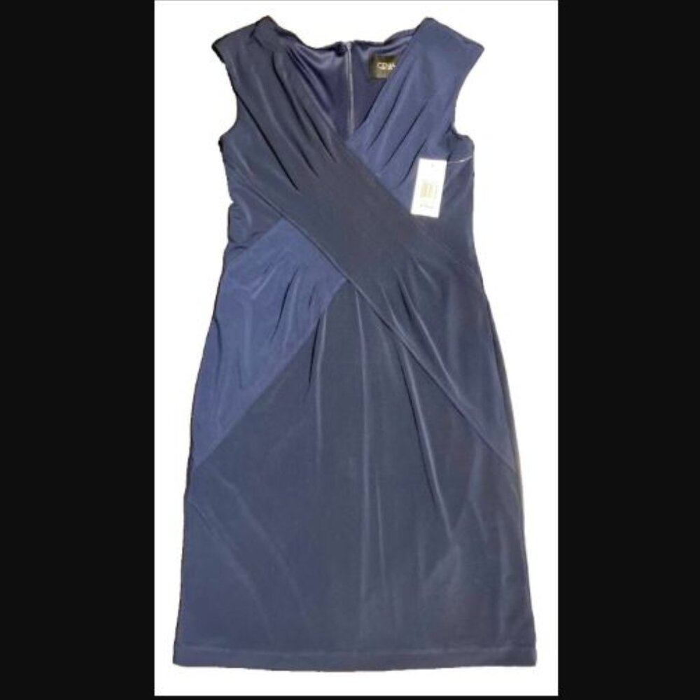 NWT $128 Cenia New York Women 4 Jersey Sheath Dress Cocktail Party Evening